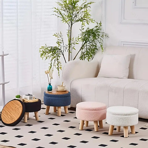 Teddy Velvet Storage Ottoman