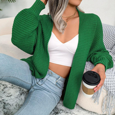 Women's Cardigan Ribbed Knit