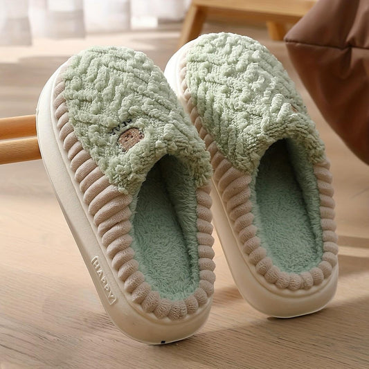 SNUGBEAR PLUSH SLIPPERS