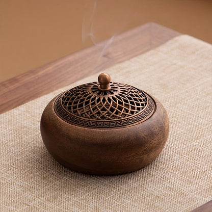 HANDCRAFTED WALNUT INCENSE BURNER