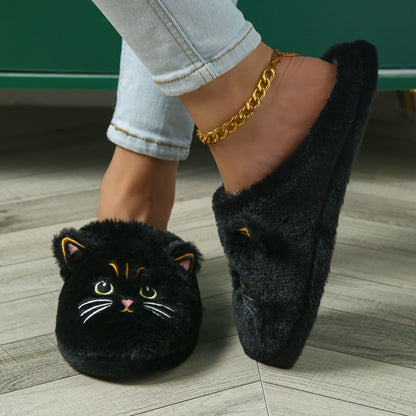 CAT PLUSH SLIPPERS