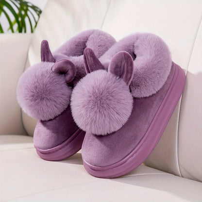 COZY PLUSH RABBIT SLIPPERS