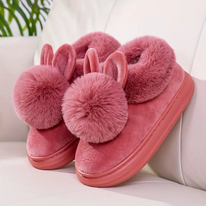 COZY PLUSH RABBIT SLIPPERS