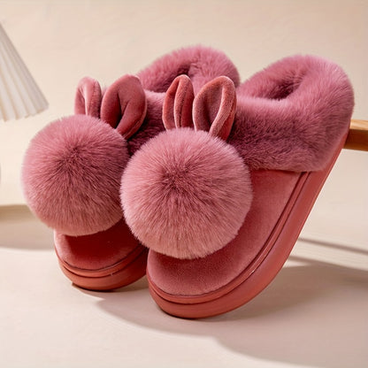 COZY PLUSH RABBIT SLIPPERS