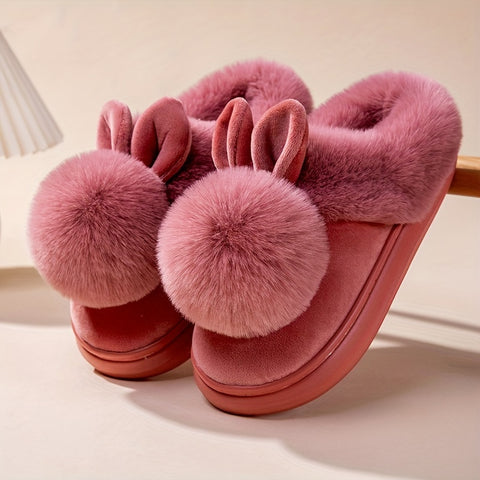 Cozy Plush Rabbit Slippers