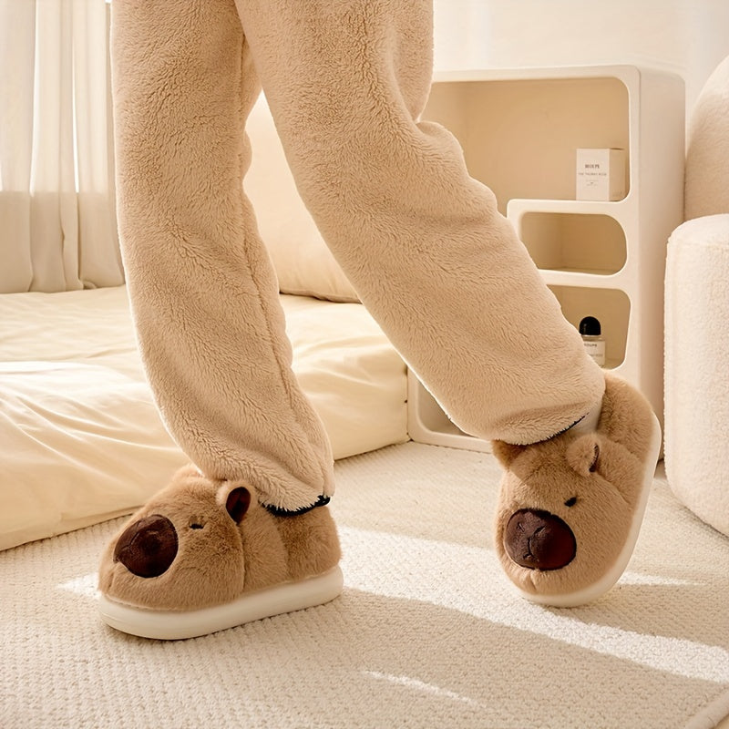 CAPY PLUSH DEEP-HEEL SLIPPERS