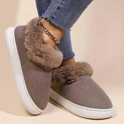 CORDURA FURRY DEEP-HEEL SLIPPERS