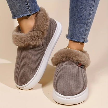 CORDURA FURRY DEEP-HEEL SLIPPERS