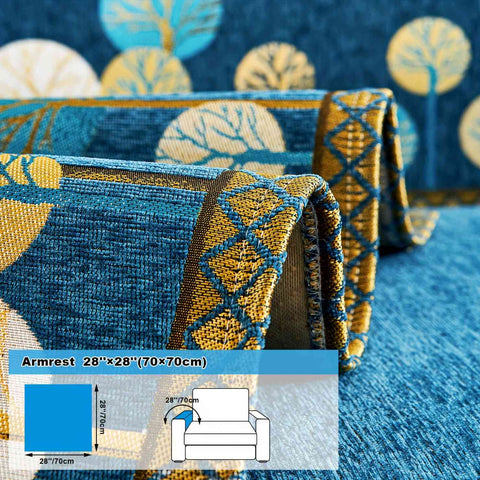 Fall Tree Chenille Couch Cover – Non-Slip, Pet-Friendly & Washable