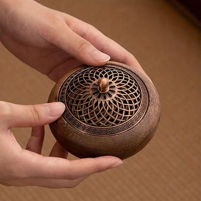 HANDCRAFTED WALNUT INCENSE BURNER