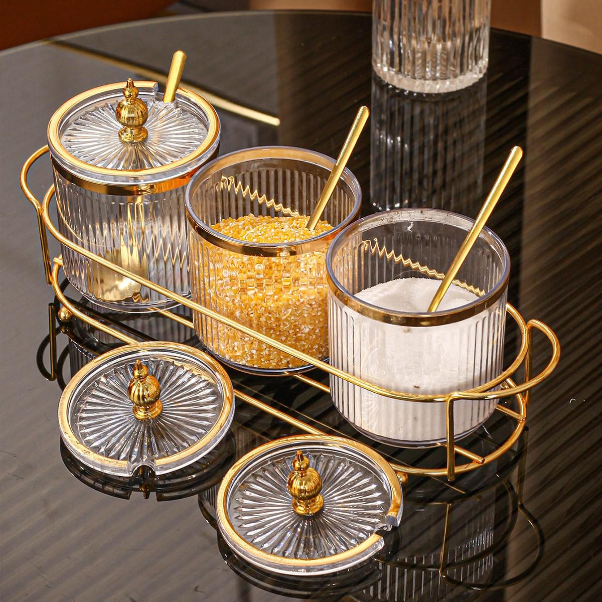 GRAND VIVIENNE CRYSTAL CONDIMENT SET