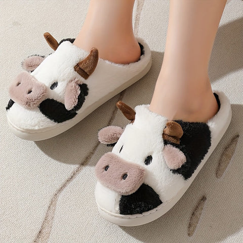 Cow Cozy Plush Slippers
