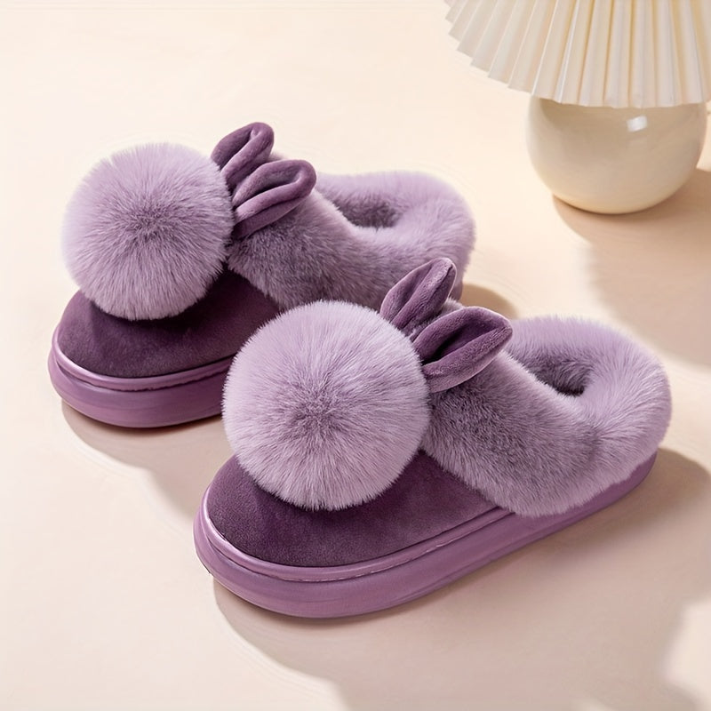 COZY PLUSH RABBIT SLIPPERS