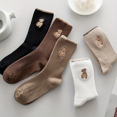 Teddy Ribbed Tube Socks