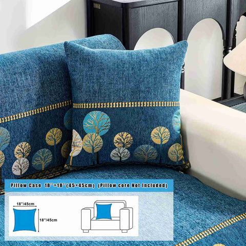 Fall Tree Chenille Couch Cover – Non-Slip, Pet-Friendly & Washable