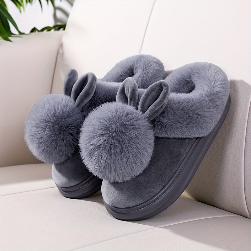 COZY PLUSH RABBIT SLIPPERS