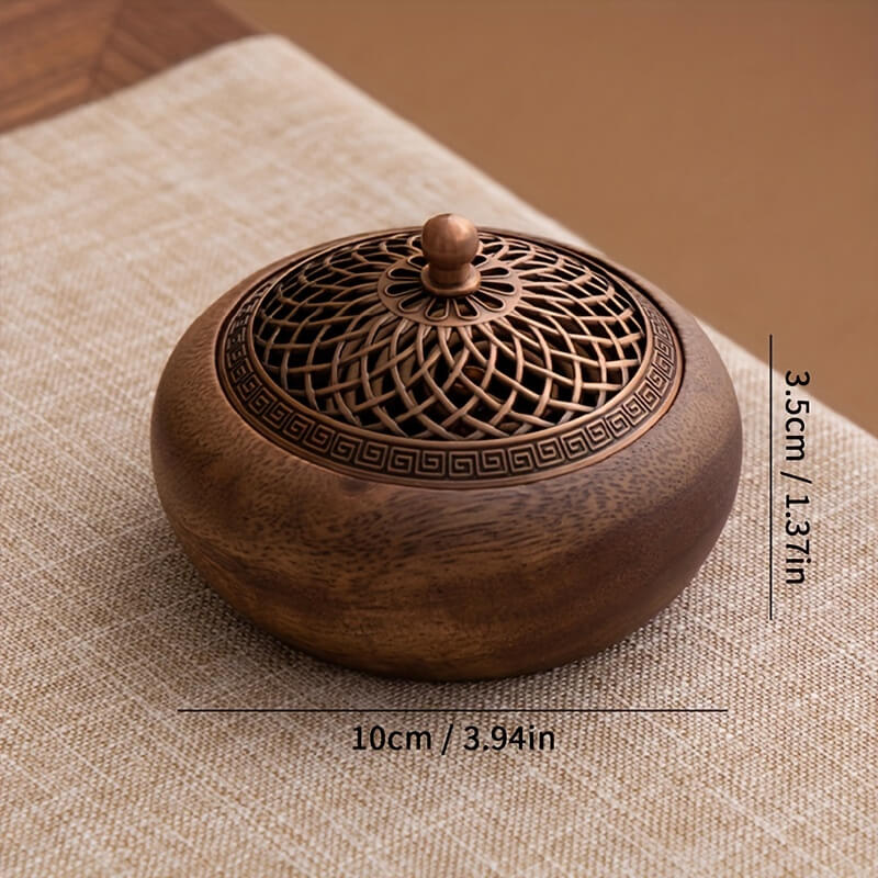 HANDCRAFTED WALNUT INCENSE BURNER