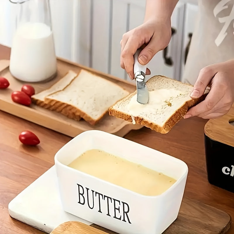 CERAMIC BAMBOO BUTTER DISH SET