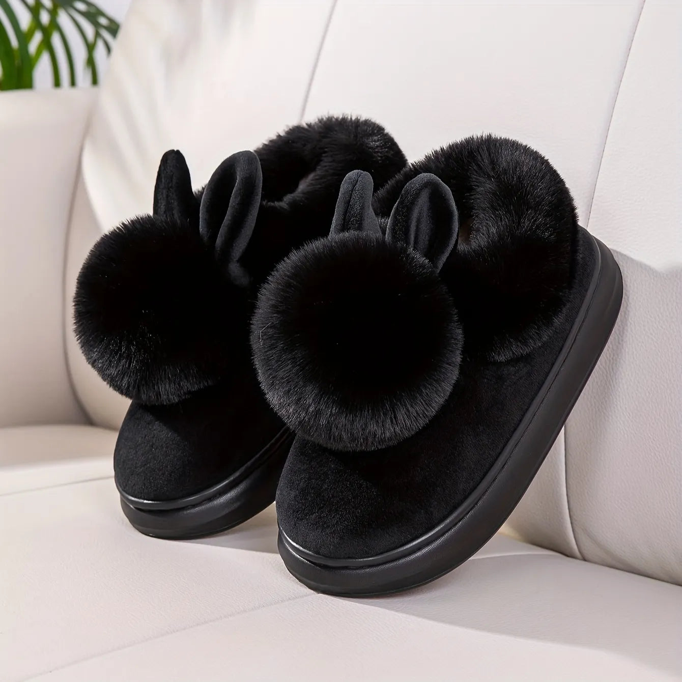 COZY PLUSH RABBIT SLIPPERS