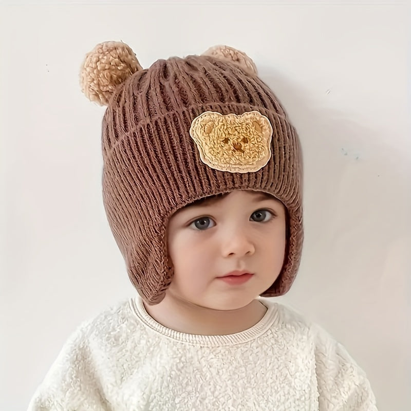 BABY BEAR EARFLAP WINTER HAT