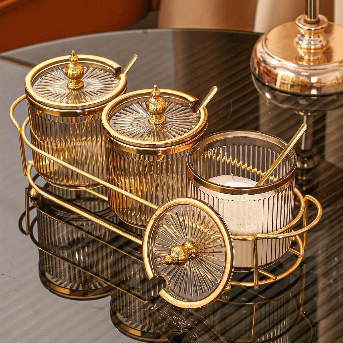 GRAND VIVIENNE CRYSTAL CONDIMENT SET