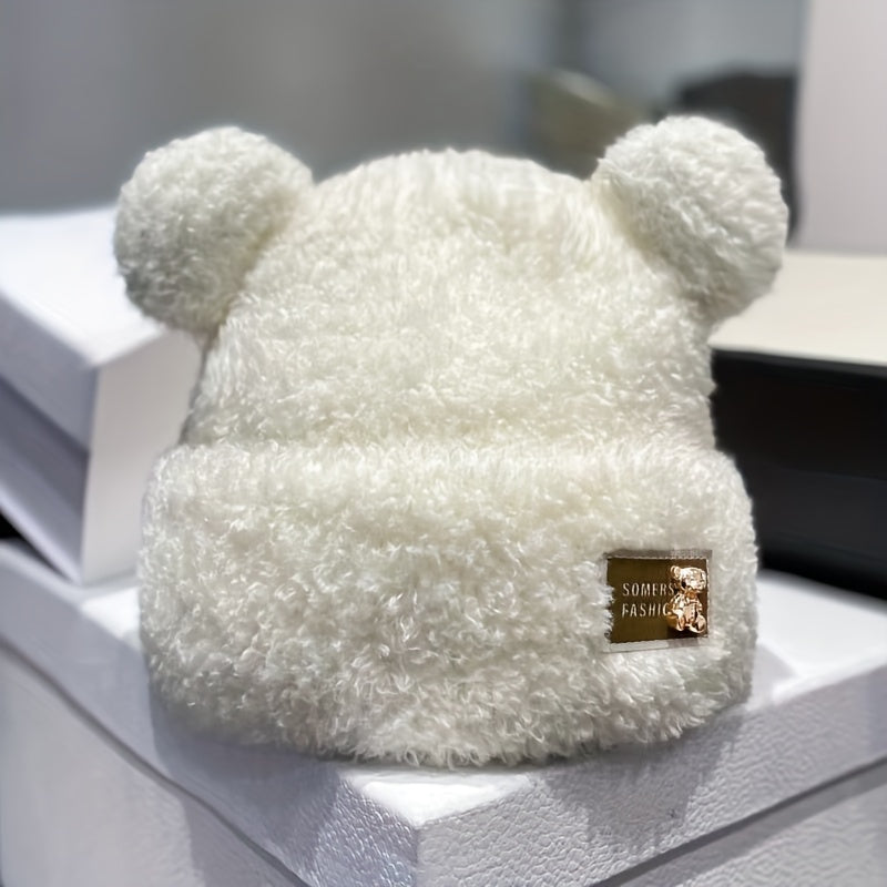 TEDDY PLUSH BEAR BEANIE