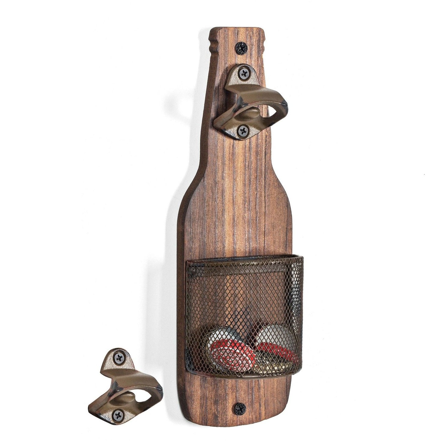 VIKTOR WOODEN BOTTLE OPENER WITH CAP COLLECTOR