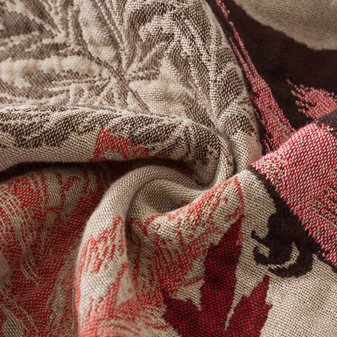 Fall Chickadee Cotton Throw Blanket