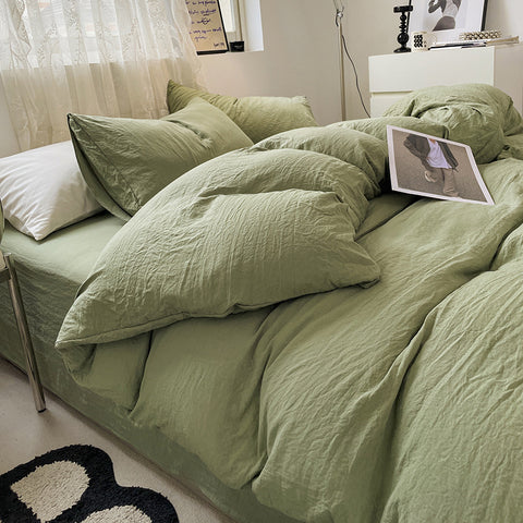 Washed Cotton Bedding Set (4PCS)