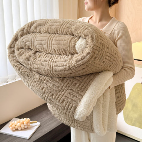 Double Layer Jacquard Warm Blanket