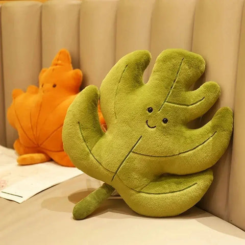 Fall Leaf Plush Throw Pillows
