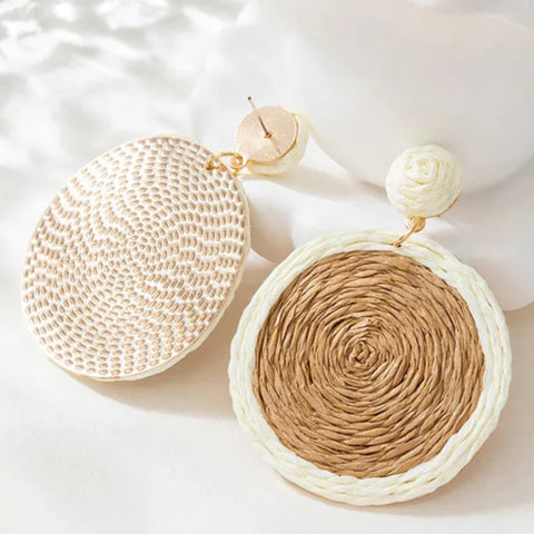Isla Braided Raffia Earrings
