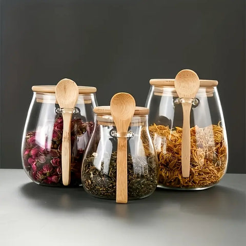 Serenity Bamboo Storage Jar with Spoon