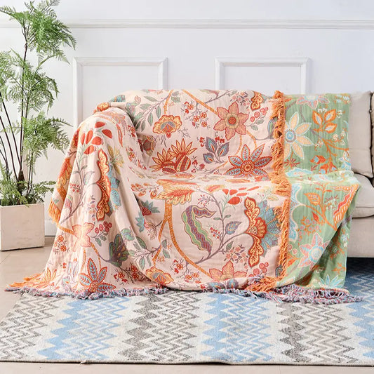 BOHEMIAN BLOOM THROW BLANKET