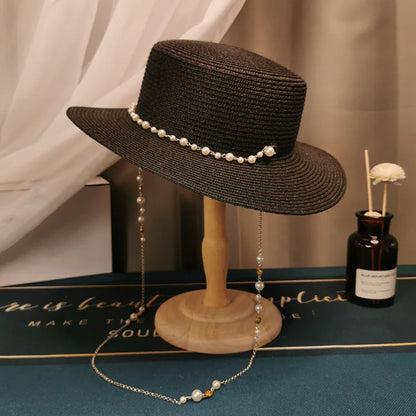 ÉLODIE PEARL STRAW HAT