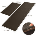 Brown mat with dimensions labeled on a white background