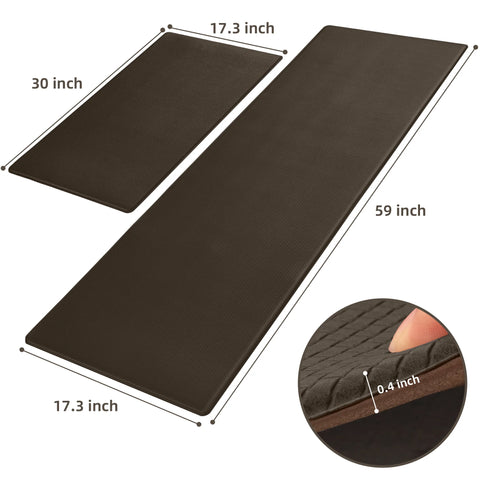Brown mat with dimensions labeled on a white background