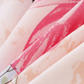 Detailed view of butterfly print and soft duvet fabric texture