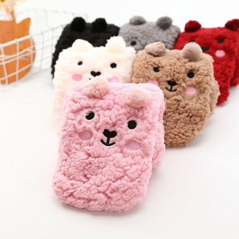 Snuggle-Bear Women’s Fleece Lounge Socks