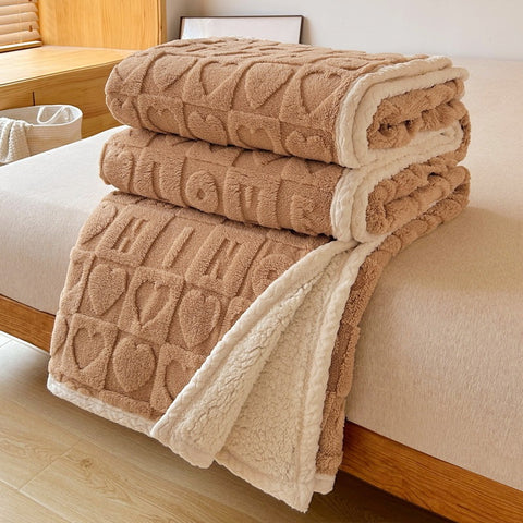 Heart Hug Sherpa Blanket