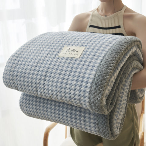 Checkered Fleece Throw Blanket