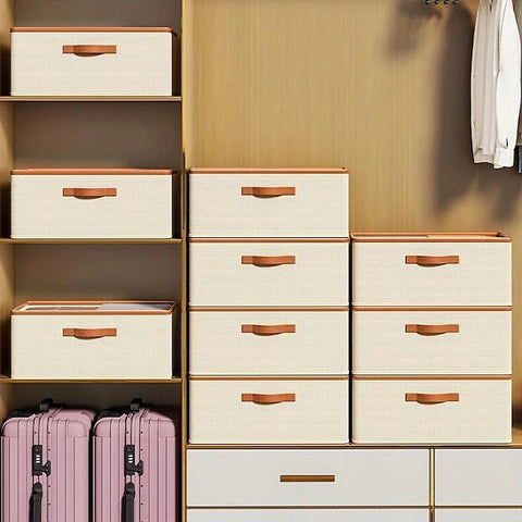 Clothes organizer box neatly placed inside bedroom drawer