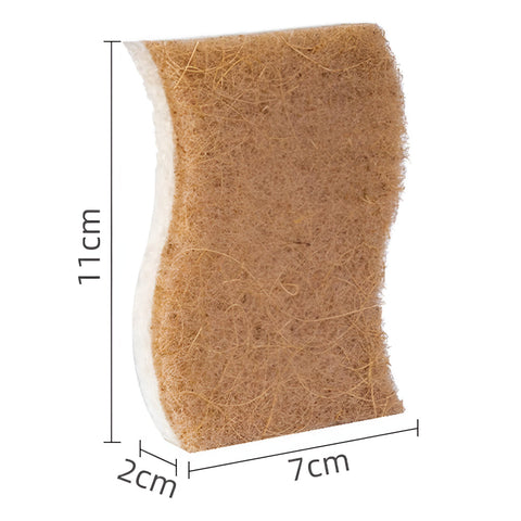 Dimensions of the eco-friendly sponge (11×7×2 cm)
