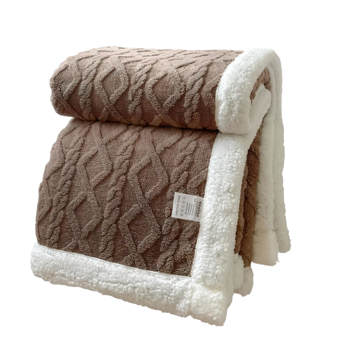 Sherpa Fleece Throw Blanket