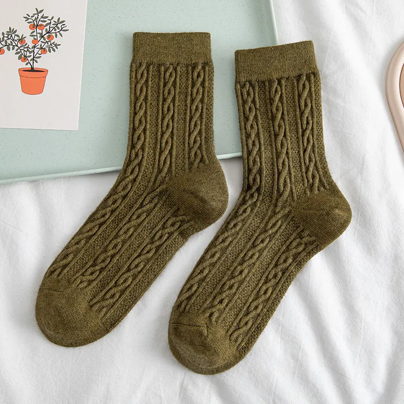 NORDIC COZY MID-CALF SOCKS