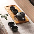 Small bamboo tray used with traditional teaware