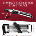 Mandoline slicer compact design for easy kitchen storage
