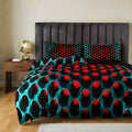 Bright and bold duvet cover set in cozy bedroom layout