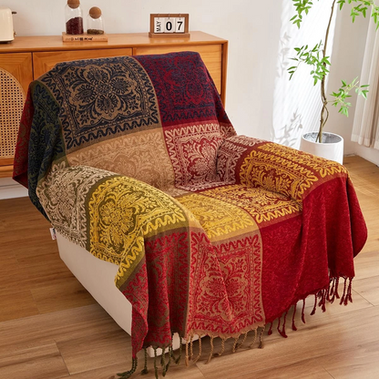 BAHAR MOSAIC CHENILLE THROW BLANKET