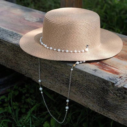 ÉLODIE PEARL STRAW HAT